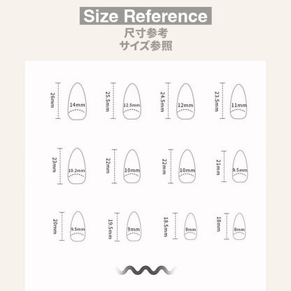 Simple white French frosted silver line irregular curve wear nail 24 pieces