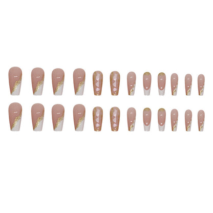 24 pieces of elegant white gold wearable nail polish with gold glitter